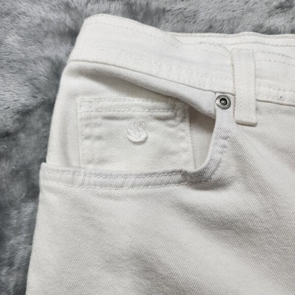 Gloria Vanderbilt Jeans Womens 12P PETITE White High Rise Straight Leg Stretch - Picture 2 of 14